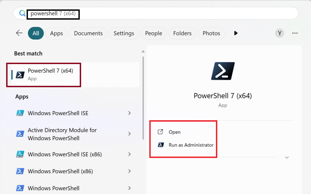 PowerShell 7 app on Windows