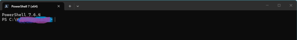 PowerShell 7 (x64) app on Windows